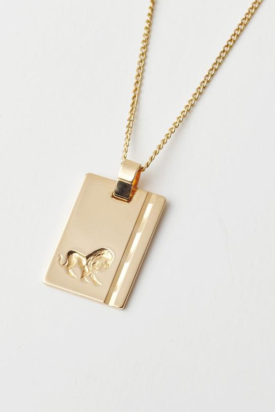 leo star sign necklace, reliquia gold