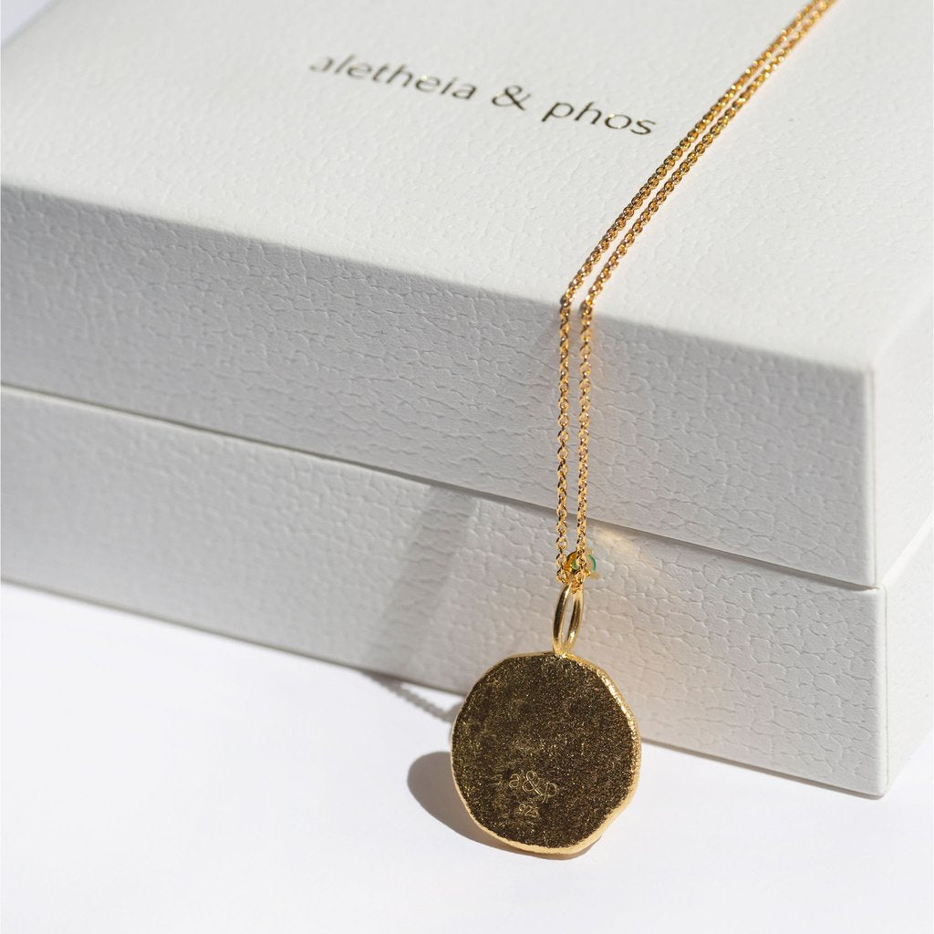 Aletheia & Phos Zodiac Gold Necklace, Capricorn